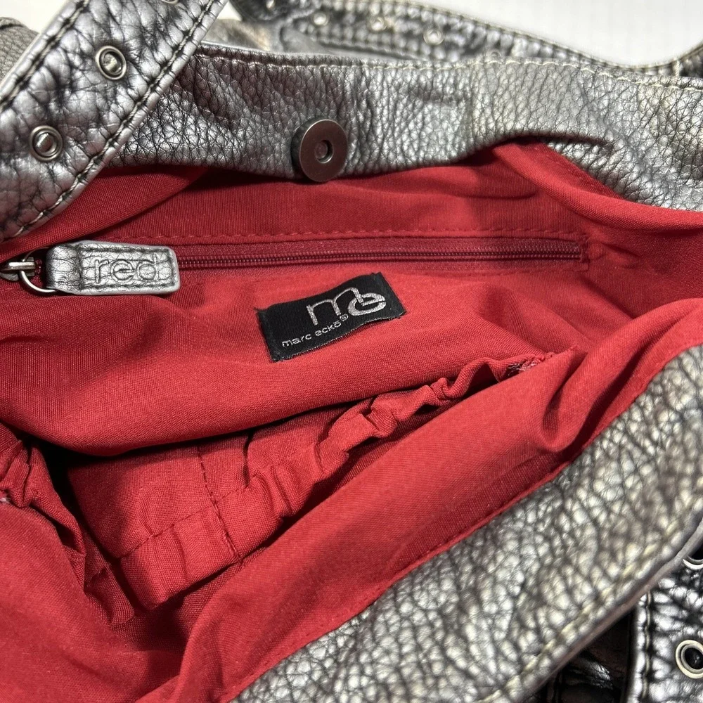 Red By Marc Ecko Silver Black Handbag Shoulder Purse‎